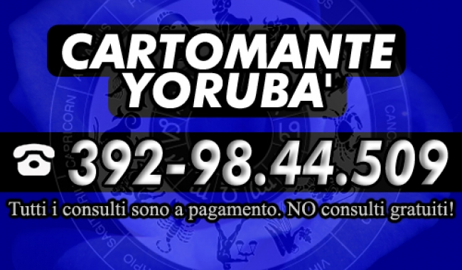 Il Cartomante YORUBA' è professionista dell'occulto da quasi 30 anni