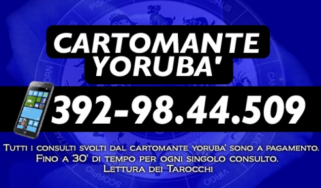 Il Cartomante YORUBA' è professionista dell'occulto da quasi 30 anni